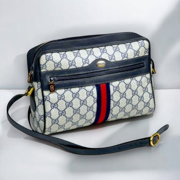 Gucci Handbags - Vintage GUCCI Ophidia Crossbody Bag Navy